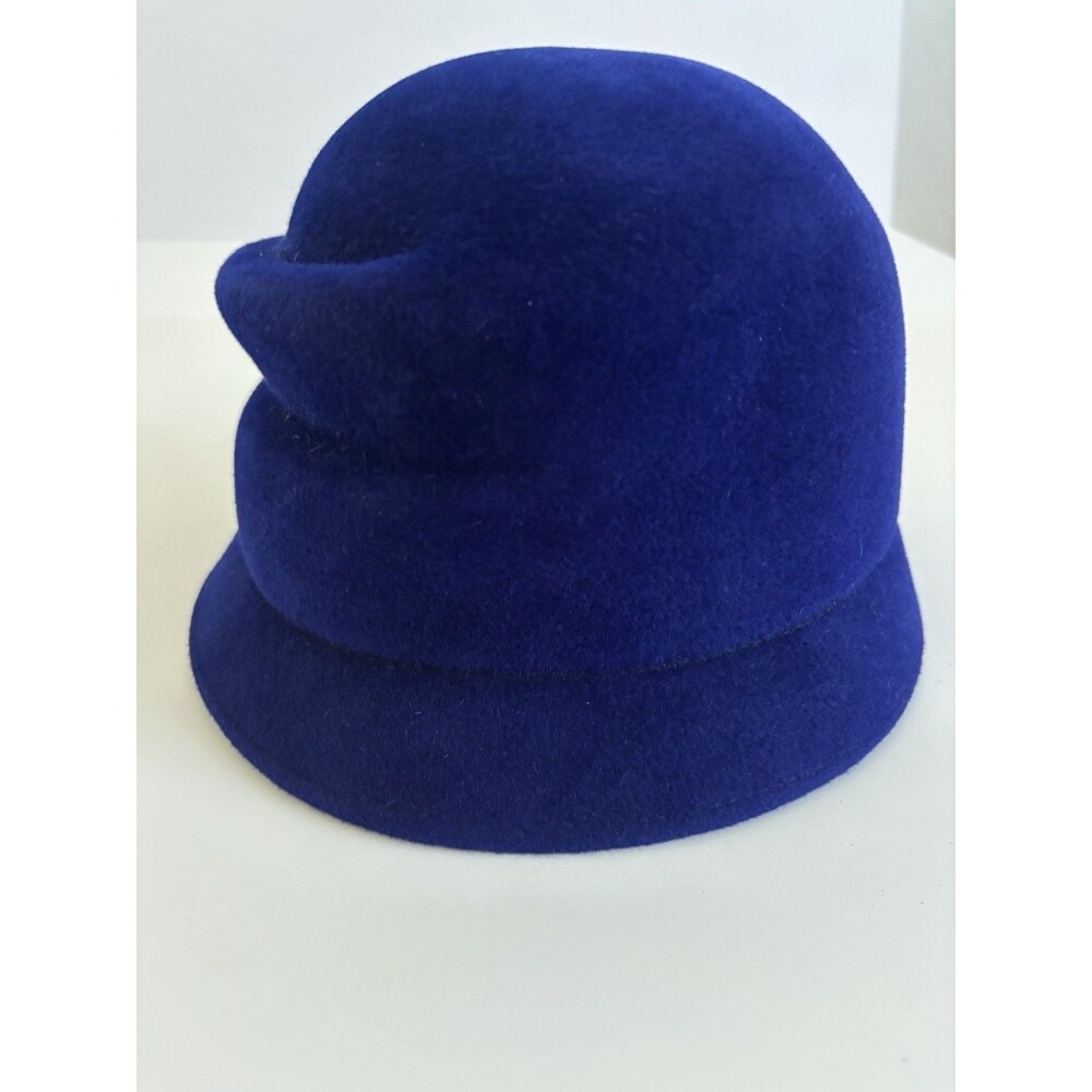 Ernest Chapelier France Cobalt Velour Felt Hat Women’s Ladies Vintage Beautiful